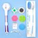 Electric Silicone Shower Brush Kit with 5 Spin Brush Heads | Facial & Body Cleansing Tool | Waterproof & Cordless USB Charge | Back Scrubber for Shower - Buy Online on GoSupps.com