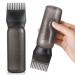 Pimoys Root Comb Applicator Bottle 6 Ounce Oil Applicator for Hair Dye Hair Oiling Bottle Brush with Graduated Scale Black
