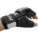 Luniquz MMA Gloves - Kids & Adults Punching Bag Boxing Sparring Grappling Half Finger Gloves with Thick Padding and Long Wrist Wrap - Black (Small) - Buy Online on GoSupps.com