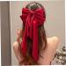 DRESSOOS Satin Ribbon Hairpin Hair Clips for Bows for Hair Giant Bow Hair Clips Red Hair Bow Hair Clips for Makeup Barrettes for Thick Hair Large Hair Bows for Dense Miss Holder - Buy Online on GoSupps.com