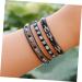 CALLARON 6 Pcs 1 Bracelet Anklet Miss Bohemia Braided Rope 6 6cmx3pcs Blackx3pcs - Buy Online on GoSupps.com