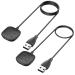 2 Pack Charger Cable for Fitbit Versa 4/ Versa 3/ Fitbit Sense 2/ Sense Fitness Tracker Soft Durable Replacement USB Charging Cable Two Sizes for Choice (3.3ft/1.64ft)