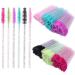 Eyelash Wands Disposable Mascara Wands Crystal Eye Brush Mascara Wand Thick Spoolie Eyelash Brush Spoolies for Lashes Extension Eyebrow Makeup 300 Pcs lash brush