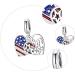 NUOBESTY 1pc Love Flag Pendant Flags Wrist Chain Accessory Heart American Flag Bracelet S925 United States - Buy Online on GoSupps.com