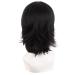 MapofBeauty 14 Short Anime Wig with Bangs & Wolf Tail - Black Cosplay Synthetic Hair for Parties - International Shipping Available - Buy Online on GoSupps.com
