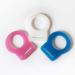 Silicone adapter rings for ringless pacifiers 2 pieces blue