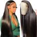 BABOSHOW 30 Inch Straight Lace Front Wigs Human Hair Pre Plucked 13x4 HD Transparent Lace Frontal Wigs Human Hair with Baby Hair 180% Density Glueless Straight Human Hair Wigs for Black Women 30 Inch Natural Black
