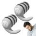 Noise Blocking Ear Plugs - Waterproof Quiet Earplugs | Reusable Ear Plugs with Box Silicone Three Layers of Mute Earplugs for Bath Equipment Hondony Grey