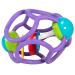 OgoBolli Rattle & Teether Toy for Babies - Purple Multicoloured Silicone Ball for Tactile Sensory Stimulation - Non-Toxic and Stretchy - Ages 6 Months - Buy Online on GoSupps.com