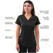 Adar Pro Women's Scrub Set - Sweetheart V-Neck Top & Yoga Jogger Pants, Black (Small) - Buy Online on GoSupps.com