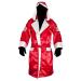 Cleto Reyes Satin Boxing Robe with Hood - Medium - Red/White