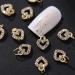 10pcs Sweet 3D Gold Heart Dangle Alloy Glitter Nail Charm Rhinestone Nail Jewelry Pendants Diamond Nail Art Dangle Nail Piercing Charms Alphabet Alloy 3D Nail Art Charm Acrylic Tips - Buy Online on GoSupps.com