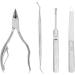 Cuticle Nipper Set 4 Piece Portable Cuticle Manicure Set with Nail Lifter for Home - Buy Online on GoSupps.com