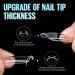 Tomicca 240 pcs Square Nail Tips - Medium Gel Nail Extensions for DIY Nail Art | 12 Sizes Artificial Nails | Hematt Quality - Buy Online on GoSupps.com