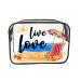 Makeup Organiser Make Up Bag: Clear PVC Travel Makeup Bag - Bag Portable Printed Cosmetic Bags for Women Girls - - Easy Clean Lightweight Perfect for Toiletries Cosmetics (C)