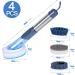 MASTERTOP Dish Scrubber Brush Set Soap Dispensing Dish Brush with 4 Multi-functional Heads & Handle Washing Up Brushes Sponge for Pot Pan Dish Sink Kitchen Cleaning - Blue - Buy Online on GoSupps.com