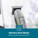 Geepas Rechargeable Beard Trimmer | Electric Stubble Hair Trimmer | LED Display 1200mAH Li-ion Battery 180 Mins Working Time| Waterproof Cordless Electric Trimmer Grey - Buy Online on GoSupps.com