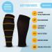 Calf Compression Sleeve for Men and Women - Black 5X-Large | Shin Splint Sleeves for Leg Calves - Ideal for Running & Cycling - Buy Online on GoSupps.com