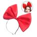 Frcolor Super Large Red Bowknot Headband Women and Girls' Hair Hoop Bow Headdress Hair Accessories for Party and Cosplay Decoration (Red)