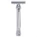 Merkur razor plane 38c |Barber Pole gloss chrome |Two -part razor with a straight cut |Closed comb |Ideal for wet shaving |Zinc die casting |Brass handle |Made in Germany