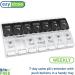 EZY DOSE Push Button 7-Day Pill Organizer Box - Black & White AM/PM with Lids - 1 Count (Pack of 1) - Buy Online on GoSupps.com