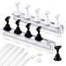 Acrylic Nail Practice Stand Chess Board Crystal Nail Art Holder Stand DIY Nail Design Stand for False Nail Manicure Tool Nail Tips Holder Practice Training Display Stand(White/Black)