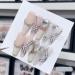 Removable and wearable nail art French Almond Ombre Handmade Press On Nails Long Acrylic False Nail Tips InNail (Color : 29164 Size : M)