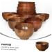 ABOOFAN 2 Pcs Salad Bowl Japanese Rice Bowls Wooden Dessert Bowl Wooden Tableware Wooden Wheel Snack As Shownx2pcs 12x12x6.7cmx2pcs - Buy Online on GoSupps.com