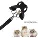Asixxsix Dishwear & Leash Set for Hamsters Guinea Pigs & Ferrets | Synthetic Leather Crockery & Nylon Line | 3 Sizes Available | Black - Buy Online on GoSupps.com