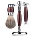 Men's Manual Shaving Set - Grooming Tools with Razor Stand & Beard Cleaning Brush for Perfect Shave - Buy Online on GoSupps.com