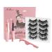 Magnetic Eyelashes with Eyeliner, InBrave 6D Reusable Magnetic False Lashes and Liner Natural Look with Applicator - No Glue Needed (5 Pairs) 7 Piece Set
