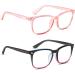COOLOO Blue Light Blocking Glasses Gaming Computer Glasses Anti Glare Headache Eyes Strain Glasses with Blue Light Filter Super Light Weight Fashion 16-pink+black Red