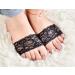 Lace Forefoot Pads for Women - 3 Pairs Invisible Breathable Peep Toe Half Socks | Anti-Slip Metatarsal Cushions for High Heels | Soft Elastic Ball of Foot Comfort | Black - Buy Online on GoSupps.com