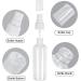 HTHL 4 PCS Set 100ML Spray Bottles Plastic Transparent Mist Spray Bottles with 2 Funnels and 1 Sheet Label Empty Travel Atomiser Refillable Liquid Containers for Perfume Cosmetic and Liquids Clear - Buy Online on GoSupps.com