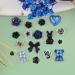 100pcs Resin 3D Nail Art Charms - Camellia Daisy Rose Flower Butterfly Bow Moon Heart Bear for Manicure DIY Crafts Jewelry Accessories (Black) - Buy Online on GoSupps.com