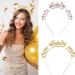 TQUXNGA Glinting Crystal Headband Hair Hoop for Pageant Prom Bridal Wedding Bridal Wedding Hair Accessories Gold - Buy Online on GoSupps.com