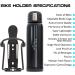 R.M.Stone Bike Bottle Holder Pro Set with Thermos and Additional Cage Mount - Adjustable, Anticorrosive, 16 oz Thermos included - Buy Online on GoSupps.com