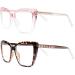 AMOMOMA TR90 Oversized Blue Light Reading Glasses Women | Stylish Square Cat Eye | AM6031 C5 Pink Crystal + C6 Tortoise 2.0x - Buy Online on GoSupps.com