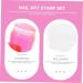Healeved 2sets Nail Stamp Set Nail Art Pegboard Accessories Nail Polish Stampers Manicure Stamper Nail Beauty Tool Nail Accessories French Nail Stamper Clear Silica Gel Girl Scraping Board 3x3cm As Shown - Buy Online on GoSupps.com