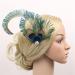 hgnxa TeaParty Fascinator Hair Clip for Party Wedding Women PeacockFeather Fascinator Hair Pin Ethnic Style Church Headdress - Buy Online on GoSupps.com