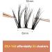 Onlyall Cluster Lashes DIY Eyelash Extensions - Natural Look 24 Lash Clusters Individual False Strip Lashes CSJ-140 (12MM) - Buy Online on GoSupps.com