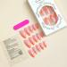 Buy Medium Almond Orange Press on Nails | French Tip Leaf Design | Full Coverage Glossy Acrylic Nails | 24 Pcs Style-13 - Perfect for Manicure - Buy Online on GoSupps.com