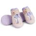 MOKCCI Truelove Dog Boots Waterproof with Reflective Straps for Small Medium Large Dogs 1#(4 Pack) Pink
