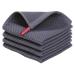 Kenntsh 100% Cotton Waffle-Weave Kitchen Dish Cloths Ultra Soft Absorbent Quick Drying Dish Towels Dark Gray