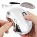 Automatic Electric Nail Clipper Electric Nail Trimmer with LED Light and 3 Speeds Electric Fingernail Cutter USB Rechargeable Electric Nail File with LCD Digital Display for Adult Seniors Baby White
