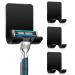 Razor bracket shower black 4 pcs jet shaving holder shower without drilling shaver holder shower stainless steel 304 shaver bracket wall scratch festivals shaver holder self -adhesive smooth edges