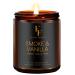 Smoke and Vanilla Candles for Home Scented Aromatherapy Candle Scented Candles Gifts for Women Men Amber Jar