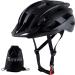Adjustable Adult Bike Helmet with Detachable Visor, Black, L 58-62cm - Lightweight Cycling Safety Helmet for Men and Women - Buy Online on GoSupps.com