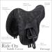 LeMieux ProKit Ride On Dressage Saddle Cover - Black with Silicone Grip Seat - Waterproof Polyester Outer & Fleece Lining - One Size - Buy Online on GoSupps.com