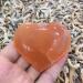 Big Size Natural Orange Selenite Heart Crystals Specimen for Home Decoration s
